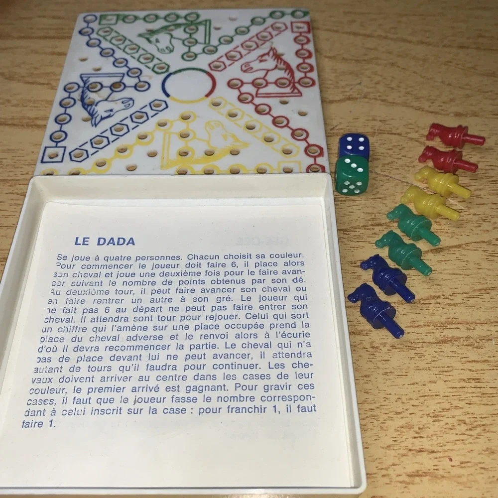 French Jeu De Petits Chevaux  Le Dada Small Horses Cross‎ & Circle Game Gee-Gee